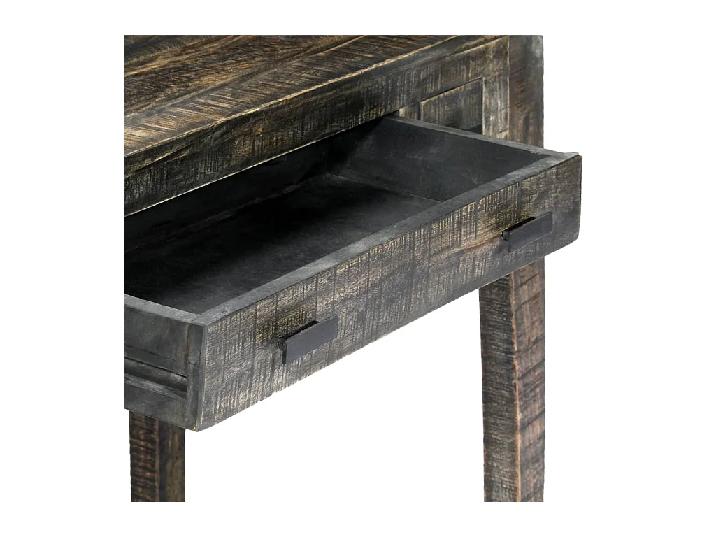 Garden Furniture -  Bureau Noir 110 x 50 x 75 cm Bois de manguier massif