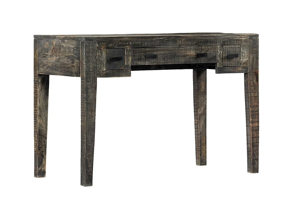 Garden Furniture -  Bureau Noir 110 x 50 x 75 cm Bois de manguier massif
