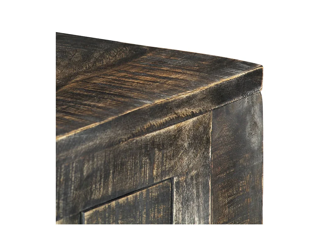 Garden Furniture -  Bureau Noir 110 x 50 x 75 cm Bois de manguier massif