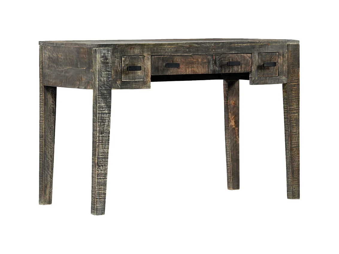 Garden Furniture -  Bureau Noir 110 x 50 x 75 cm Bois de manguier massif