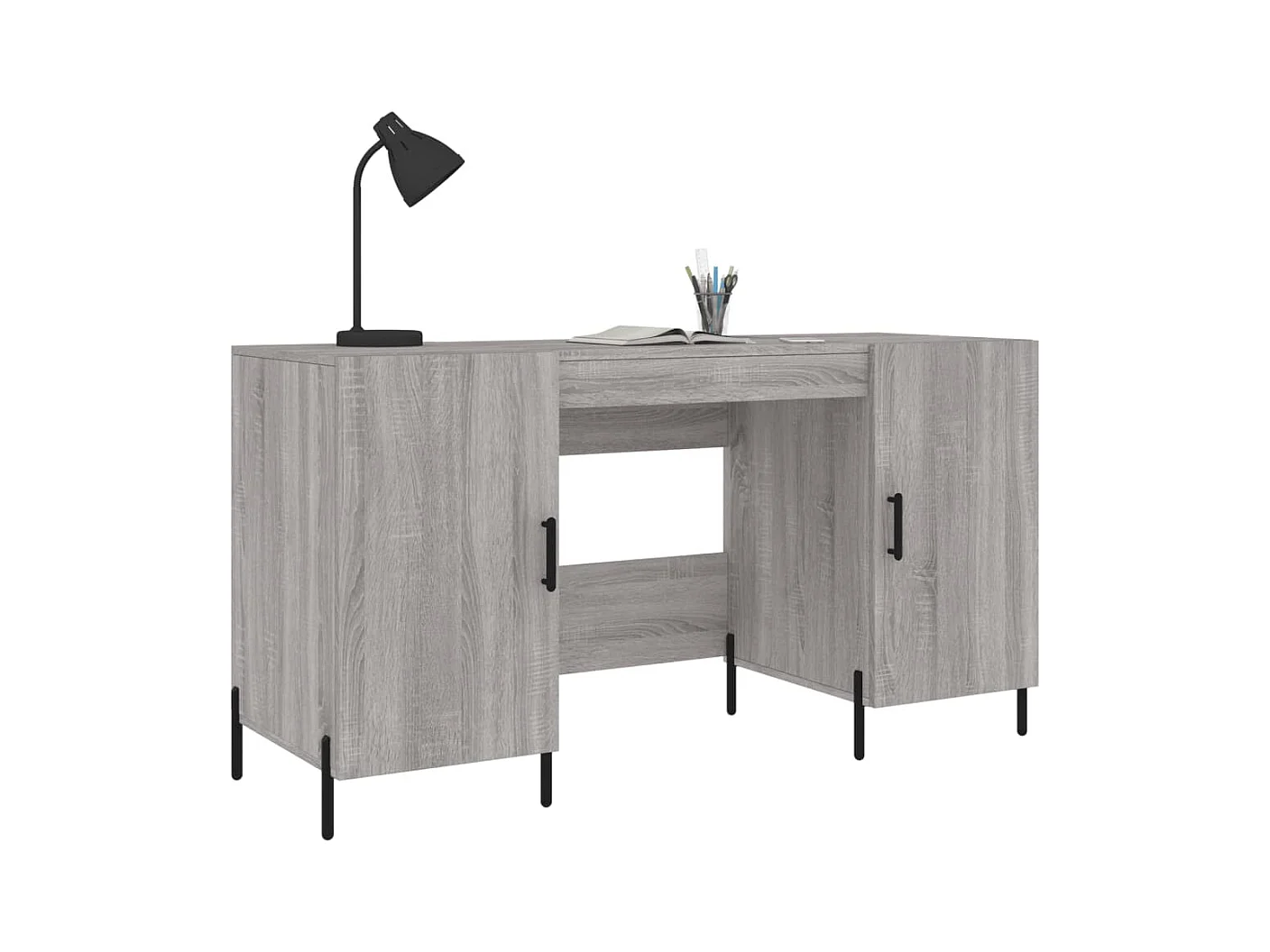 Fort Payne  Bureau sonoma gris 140x50x75 cm bois d'ingénierie