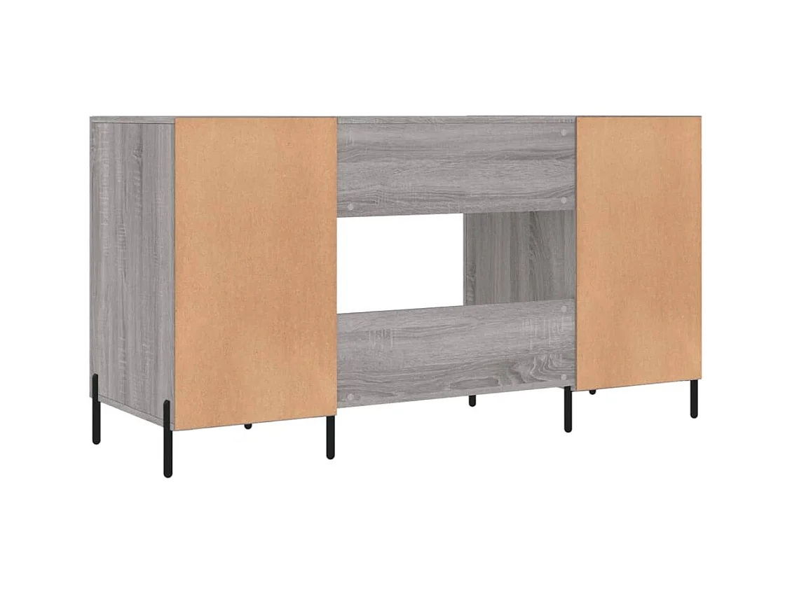 Fort Payne  Bureau sonoma gris 140x50x75 cm bois d'ingénierie