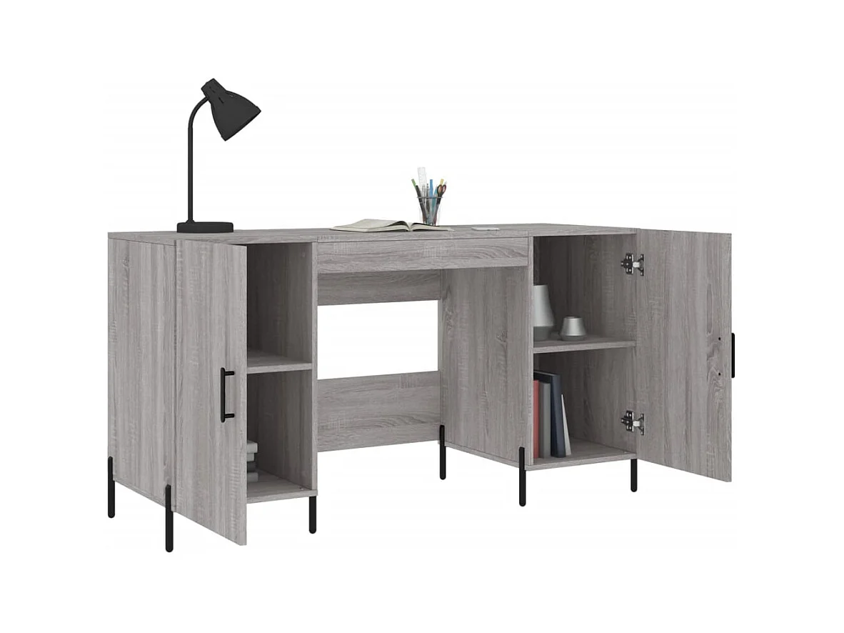 Fort Payne  Bureau sonoma gris 140x50x75 cm bois d'ingénierie