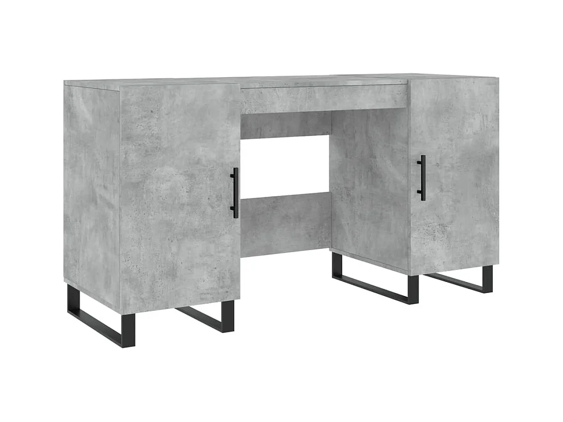 Sarlat-la-Canéda  Bureau gris béton 140x50x75 cm bois d'ingénierie