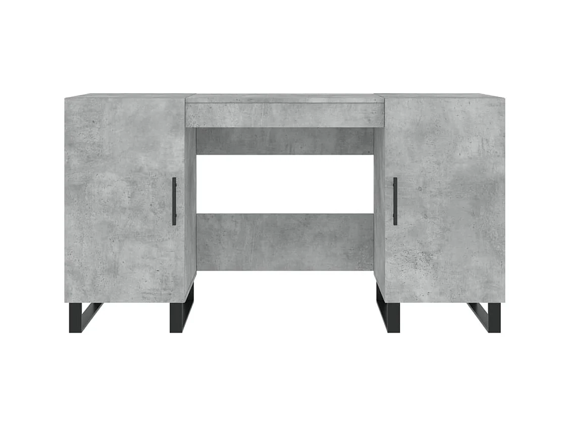 Sarlat-la-Canéda  Bureau gris béton 140x50x75 cm bois d'ingénierie