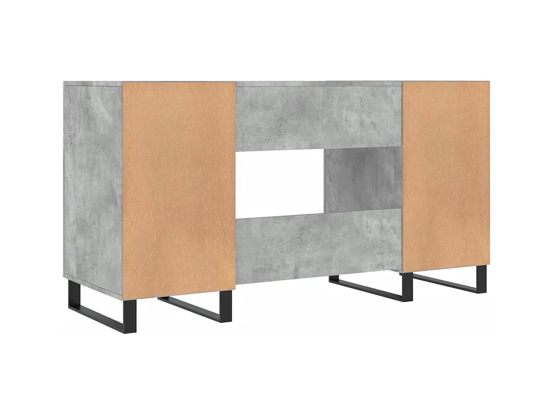 Sarlat-la-Canéda  Bureau gris béton 140x50x75 cm bois d'ingénierie