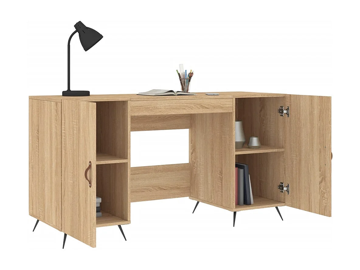 Jan  Bureau chêne sonoma 140x50x75 cm bois d'ingénierie