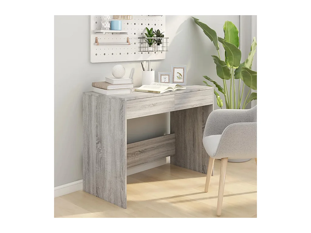 Williamsport  Bureau sonoma gris 101x50x76,5 cm bois d'ingénierie