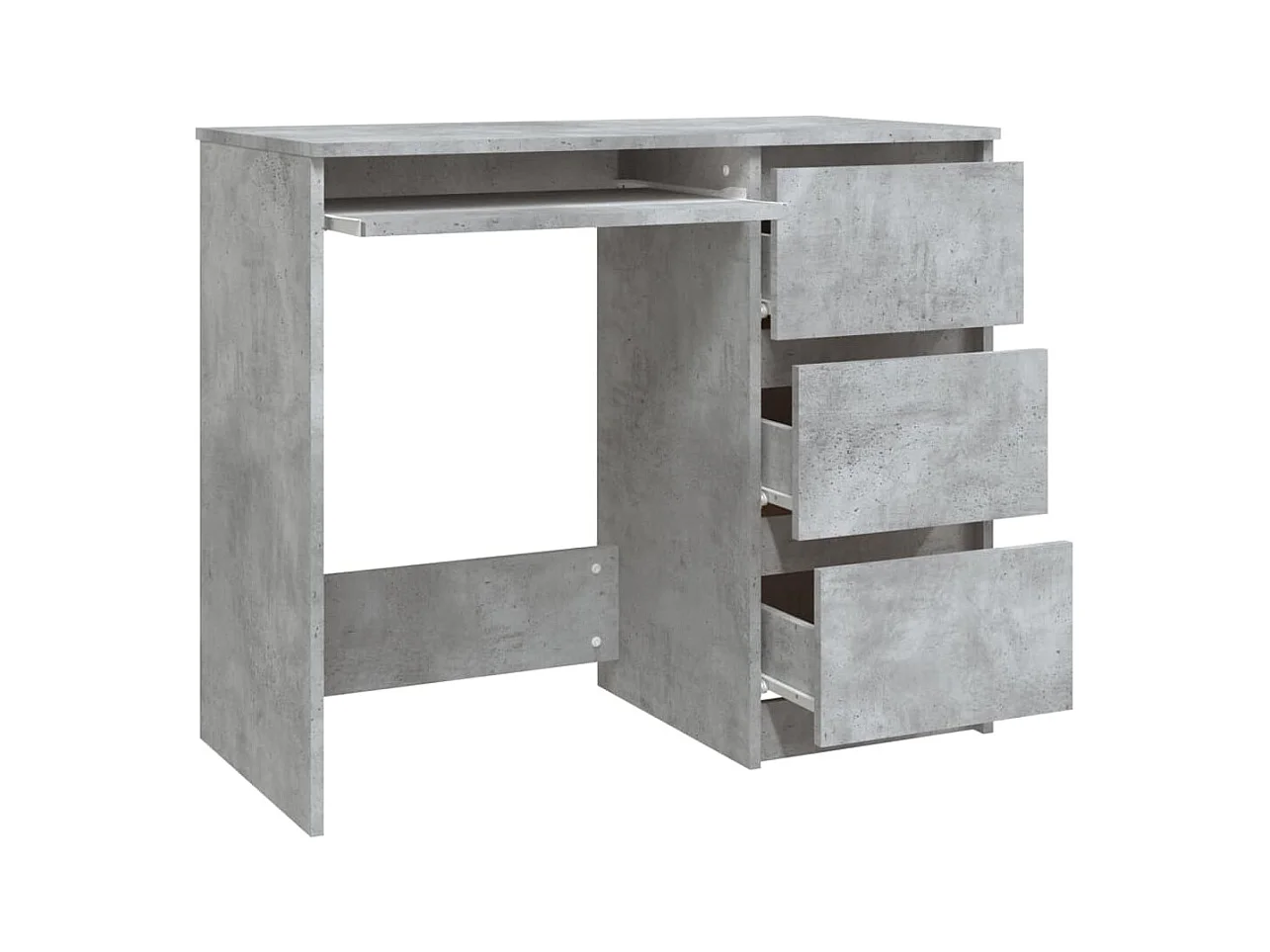 Rand Dean  Bureau Gris béton 90x45x76 cm Bois d’ingénierie