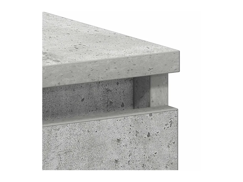 Rand Dean  Bureau Gris béton 90x45x76 cm Bois d’ingénierie