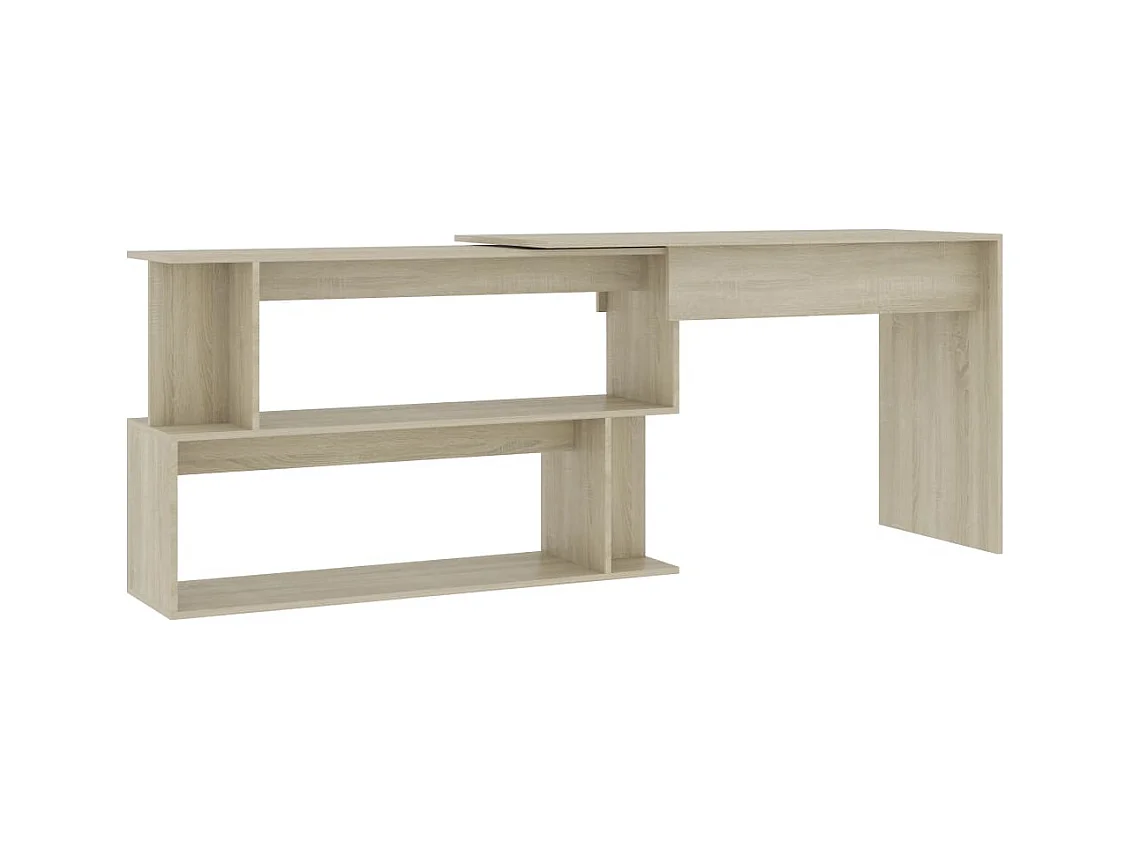 Jakobstad  Bureau d'angle Chêne sonoma 200x50x76 cm Bois d’ingénierie