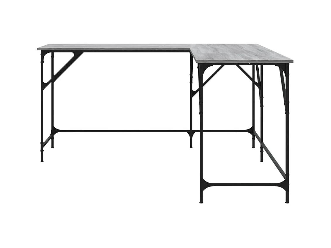 Olyn  Bureau sonoma gris 149x149x75 cm bois d'ingénierie