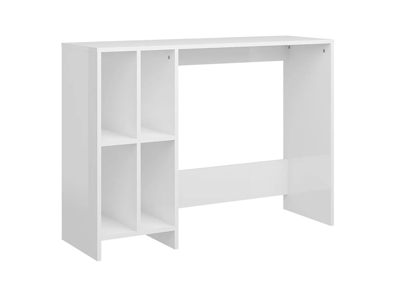 Yvo-Jan  Bureau d'ordinateur portable blanc brillant bois d'ingénierie