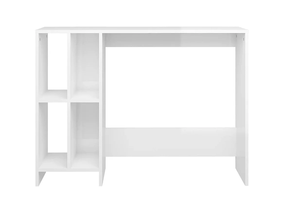 Yvo-Jan  Bureau d'ordinateur portable blanc brillant bois d'ingénierie