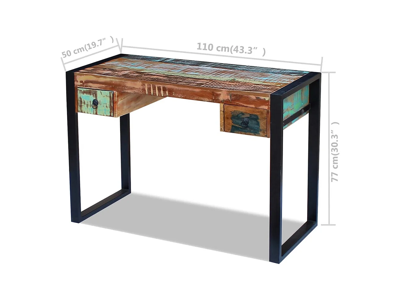 Benedetto  Bureau Bois de récupération massif