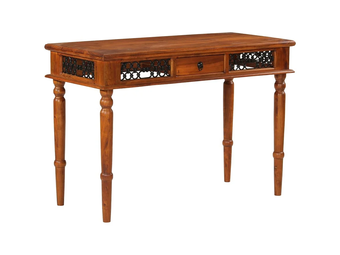Claire-Olivia  Bureau avec tiroir 110x50x76 cm bois d'acacia solide
