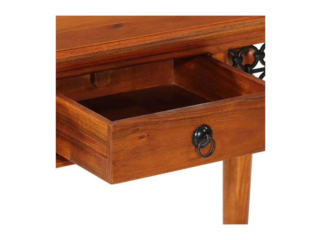 Claire-Olivia  Bureau avec tiroir 110x50x76 cm bois d'acacia solide