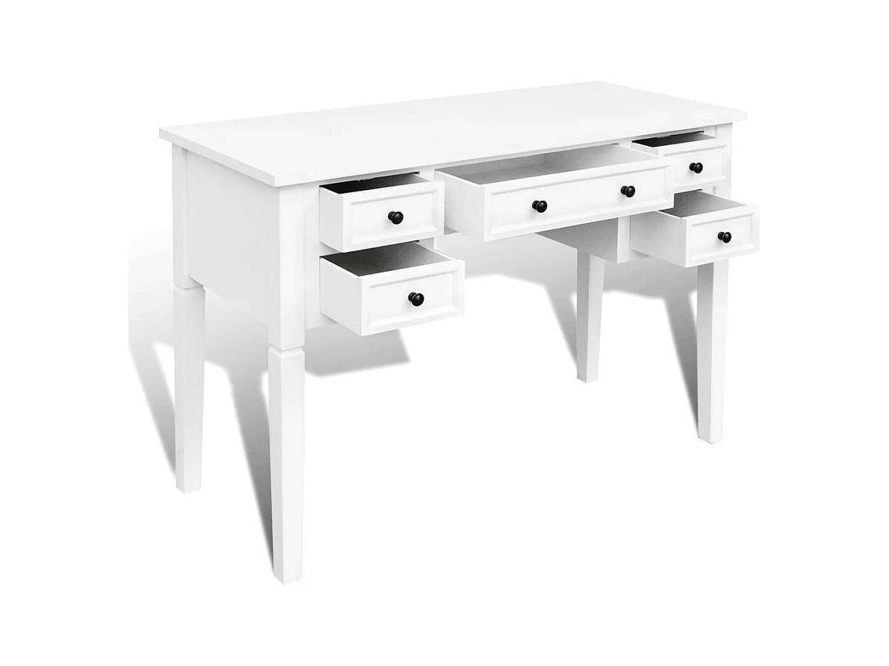 Pilvi Bureau blanc à 5 tiroirs