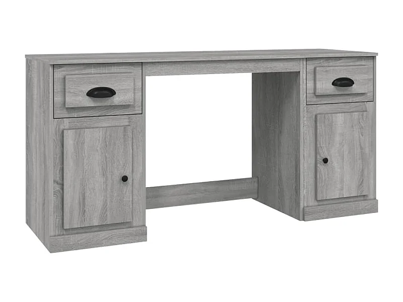 Hakan  Bureau avec armoire sonoma gris bois d'ingénierie