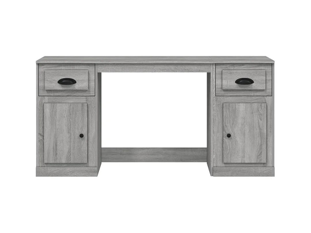 Hakan  Bureau avec armoire sonoma gris bois d'ingénierie