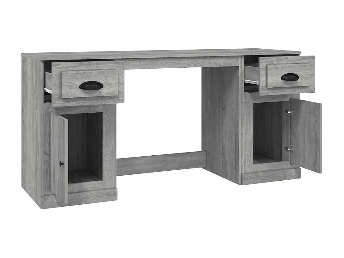 Hakan  Bureau avec armoire sonoma gris bois d'ingénierie