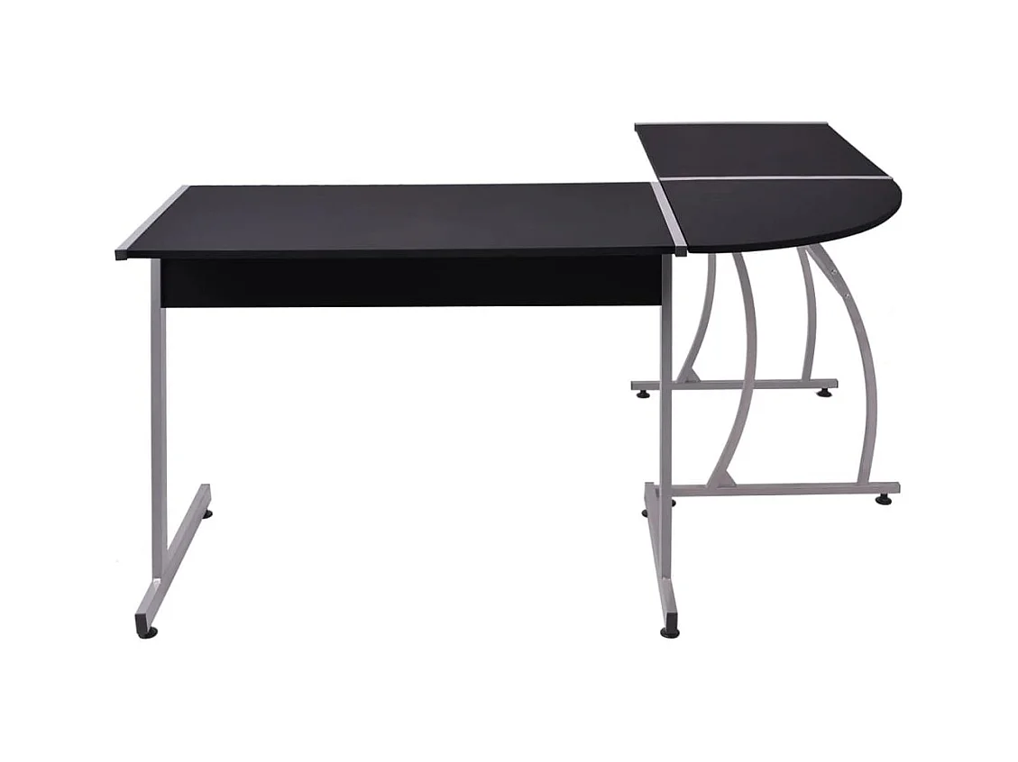Erindor  Bureau d'angle en forme de L Noir
