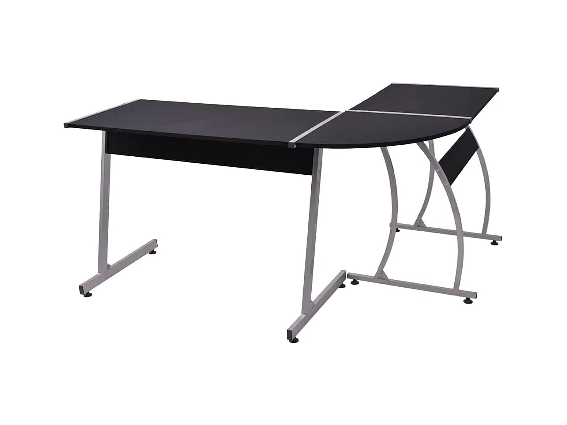 Erindor  Bureau d'angle en forme de L Noir