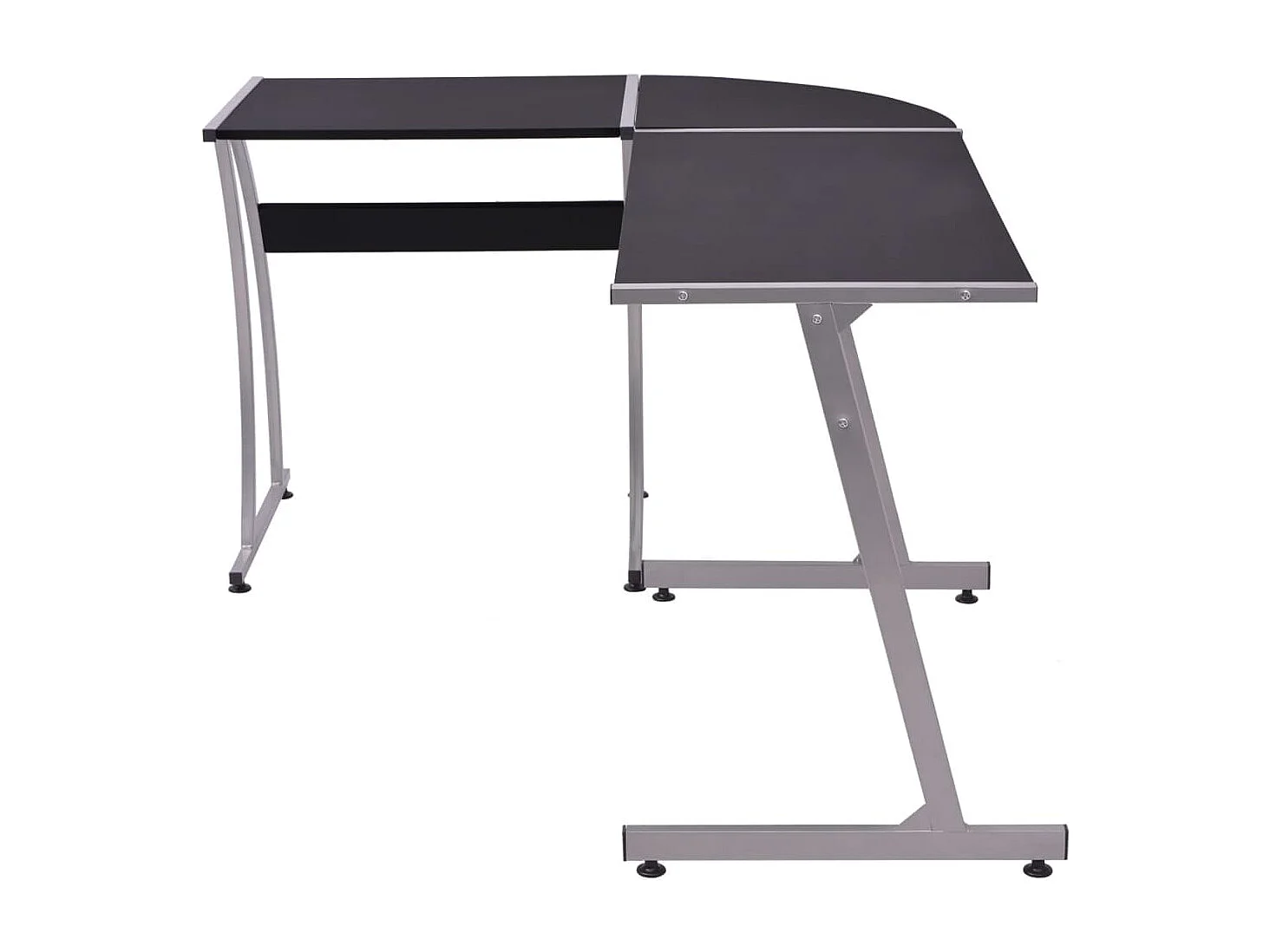 Erindor  Bureau d'angle en forme de L Noir