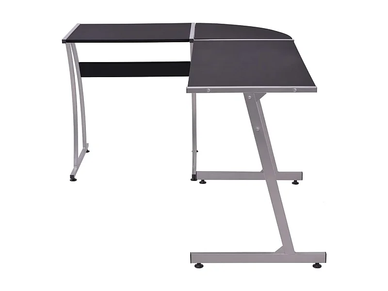 Erindor  Bureau d'angle en forme de L Noir