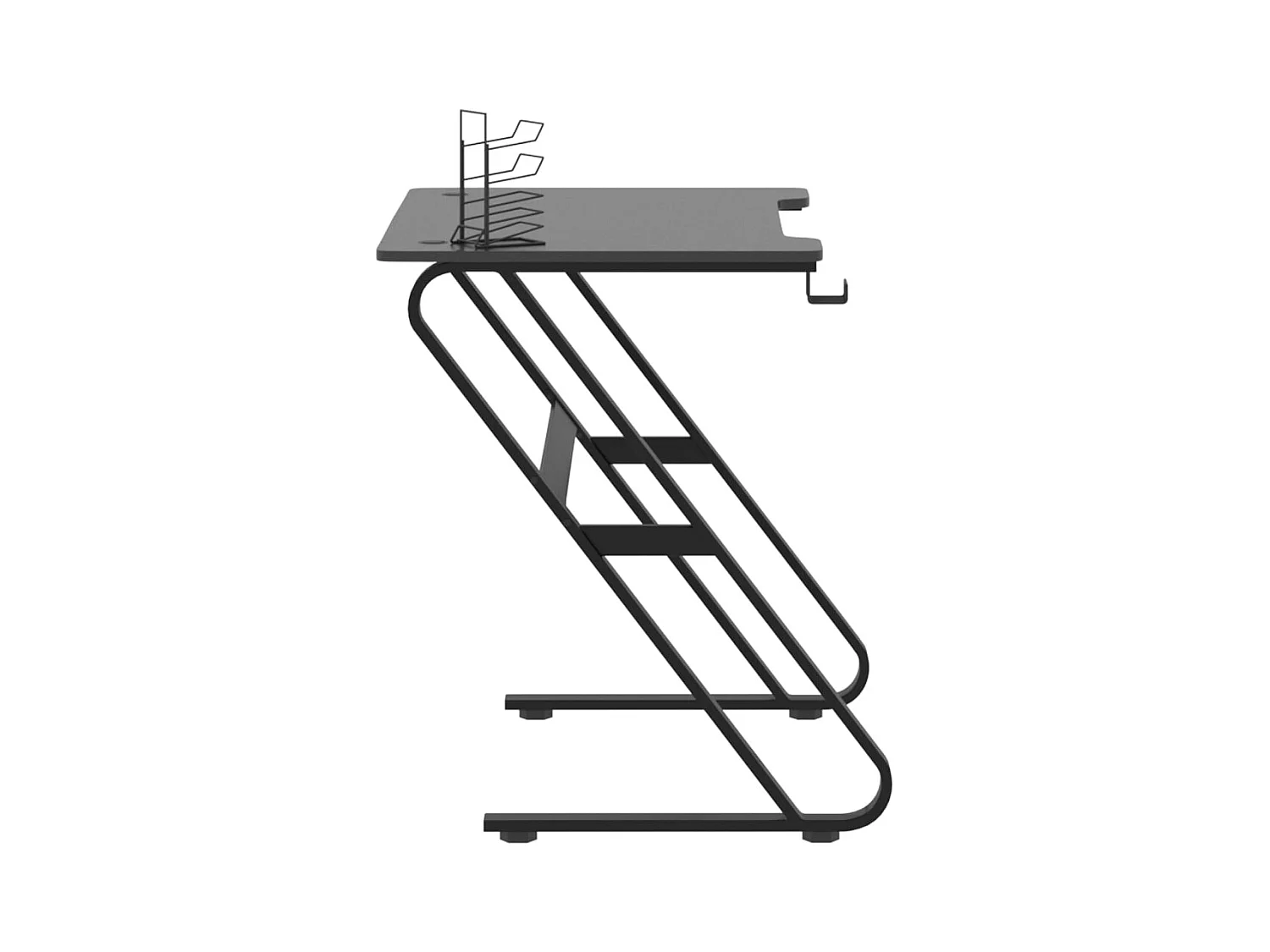 Paul-François-Alain  Bureau de jeu avec pieds en forme de ZZ Noir 90x60x75 cm