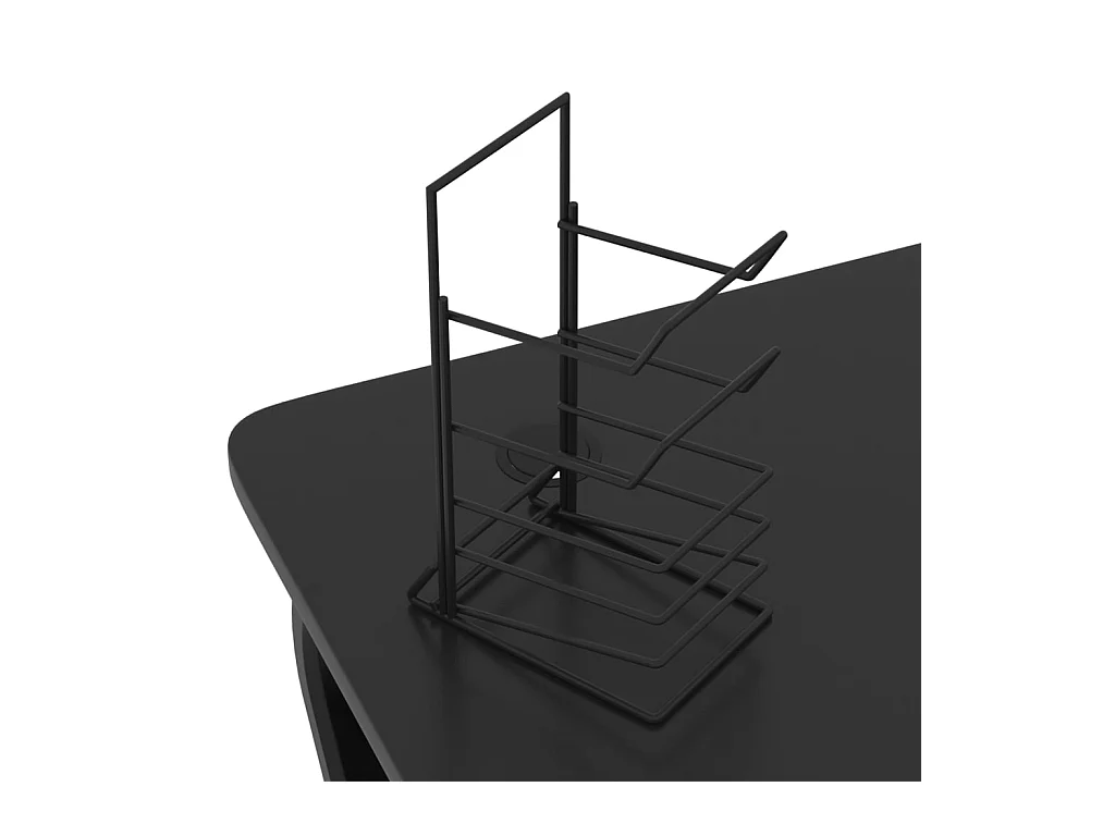 Paul-François-Alain  Bureau de jeu avec pieds en forme de ZZ Noir 90x60x75 cm