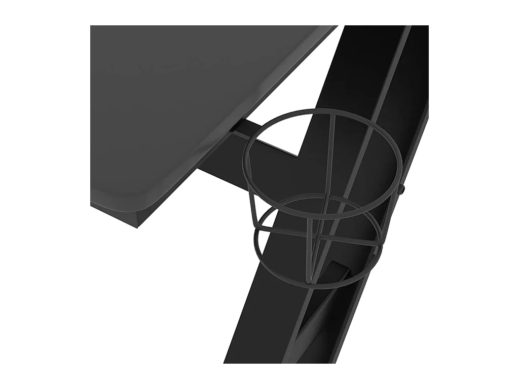 Paul-François-Alain  Bureau de jeu avec pieds en forme de ZZ Noir 90x60x75 cm