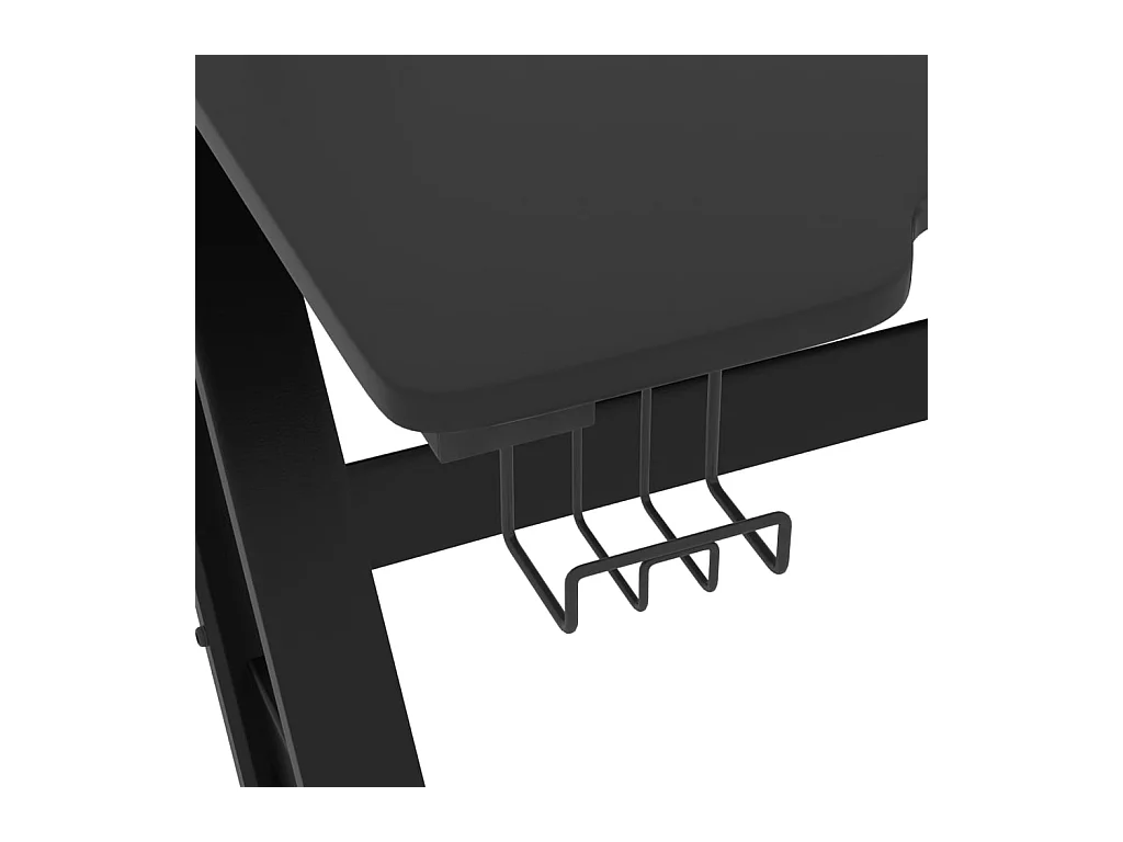 Paul-François-Alain  Bureau de jeu avec pieds en forme de ZZ Noir 90x60x75 cm