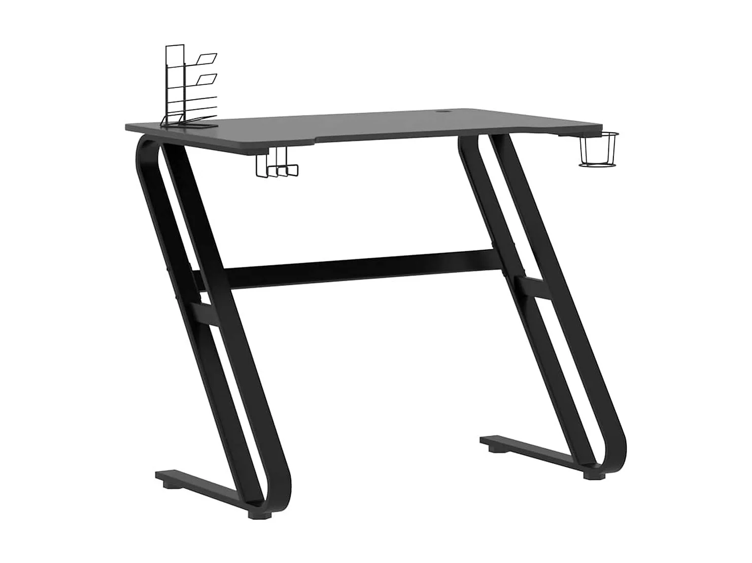 Paul-François-Alain  Bureau de jeu avec pieds en forme de ZZ Noir 90x60x75 cm