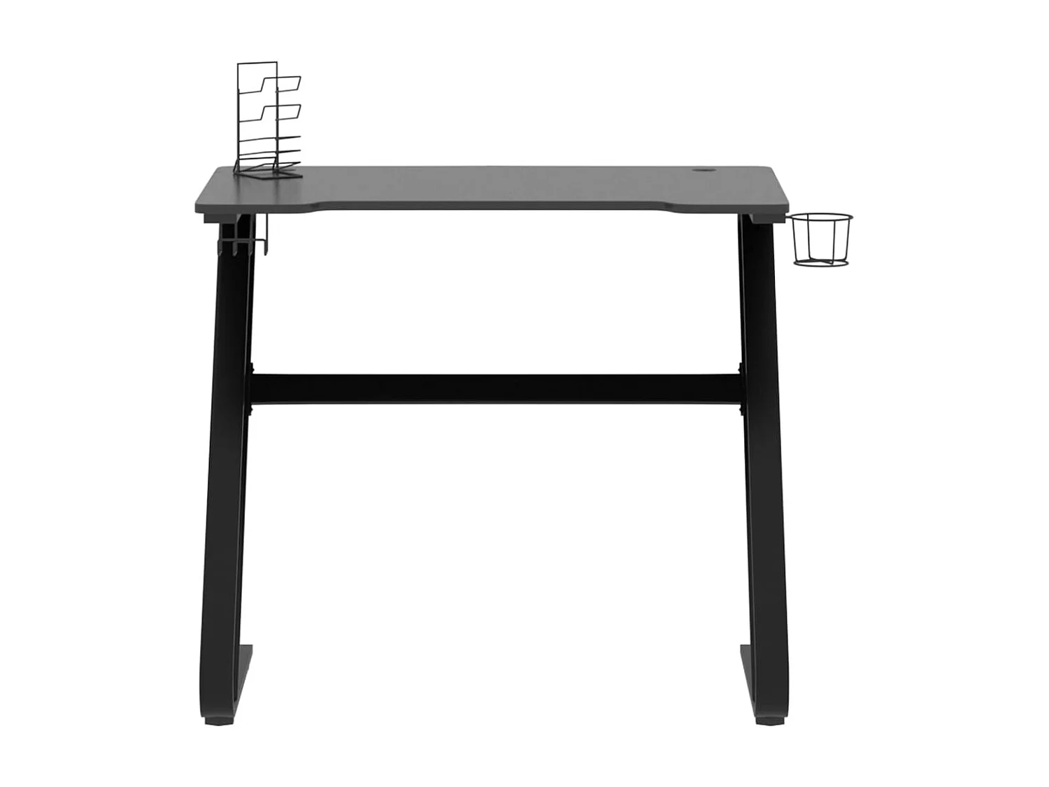 Paul-François-Alain  Bureau de jeu avec pieds en forme de ZZ Noir 90x60x75 cm