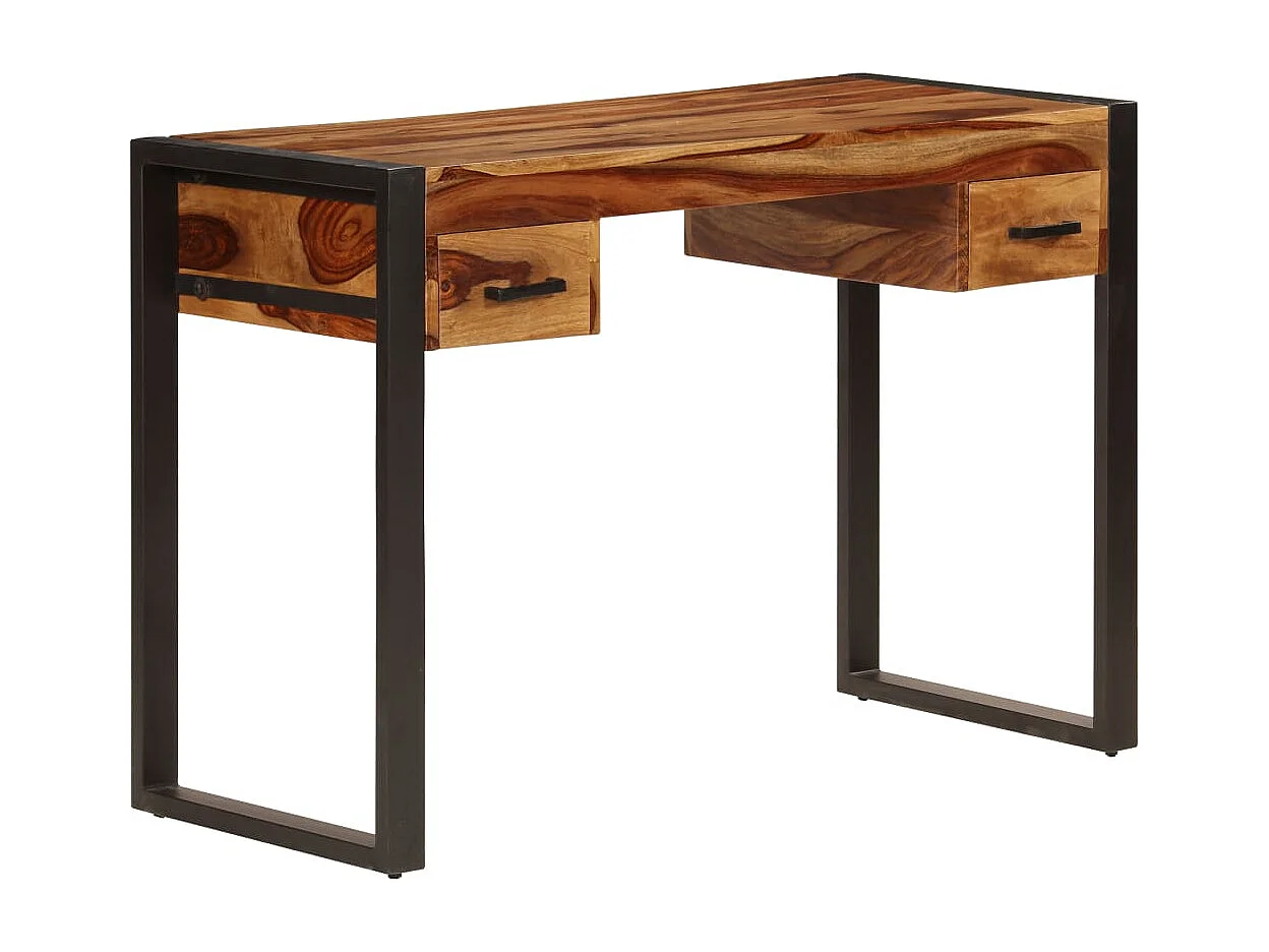 Benedetto  Bureau avec 2 tiroirs 110x50x77 cm Bois solide de Sesham