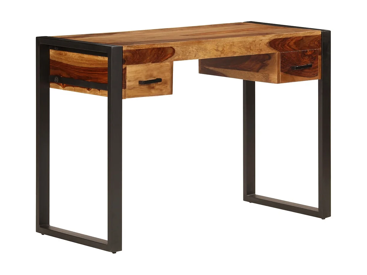 Benedetto  Bureau avec 2 tiroirs 110x50x77 cm Bois solide de Sesham