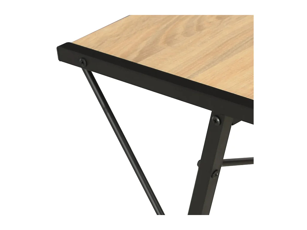 Sovran  Bureau avec étagère Noir et chêne 116x50x93 cm