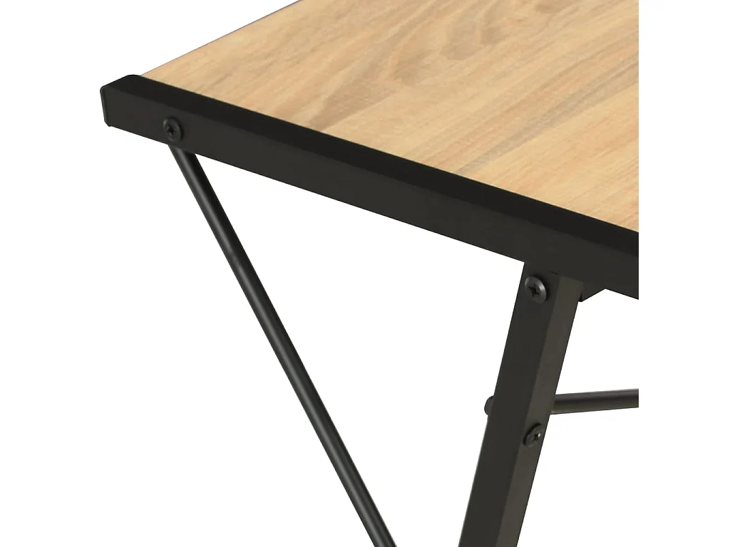 Sovran  Bureau avec étagère Noir et chêne 116x50x93 cm