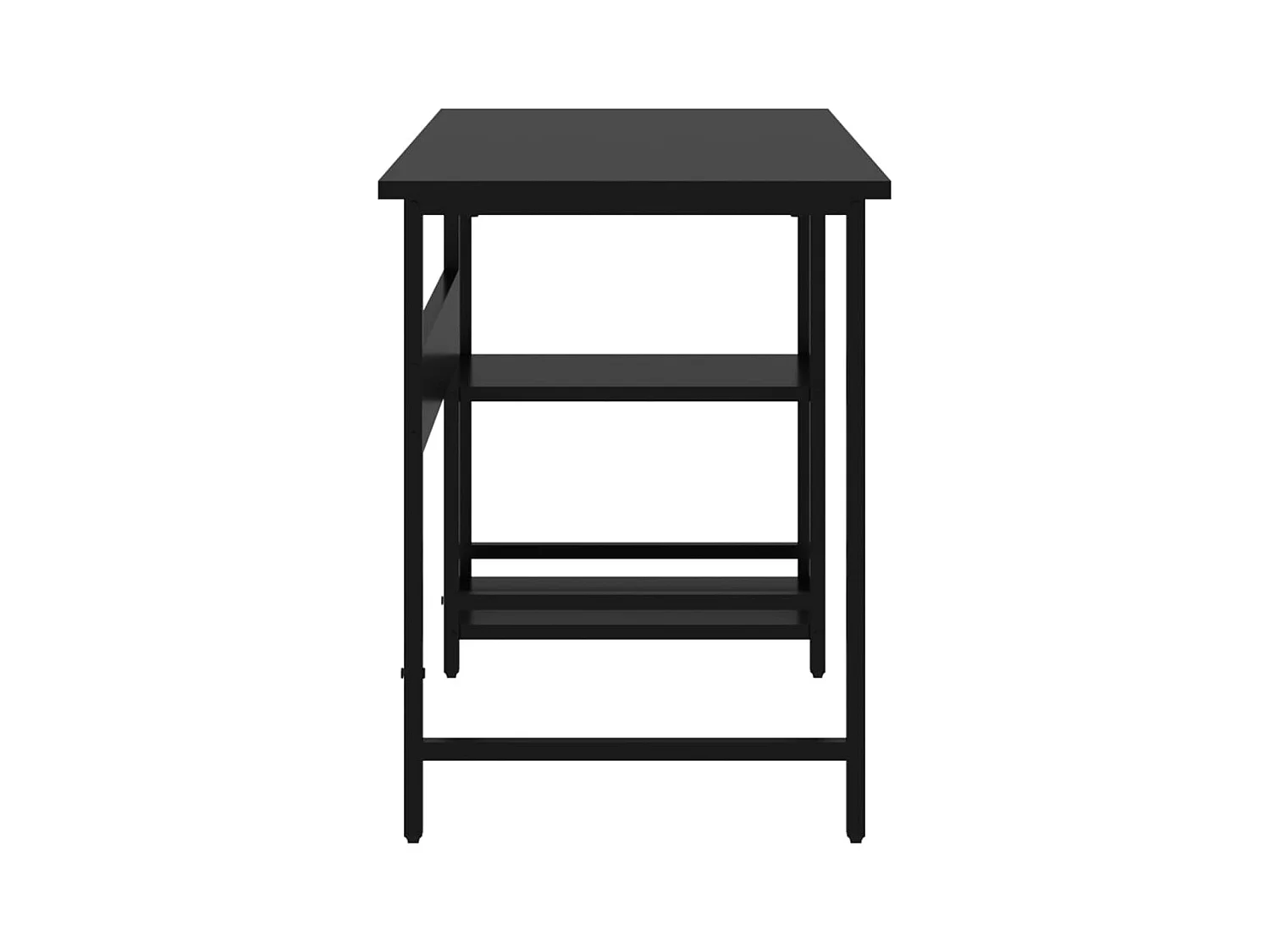 André-Léon  Bureau d'ordinateur Noir 105x55x72 cm MDF et métal