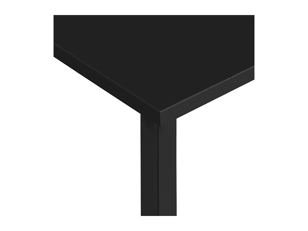 André-Léon  Bureau d'ordinateur Noir 105x55x72 cm MDF et métal