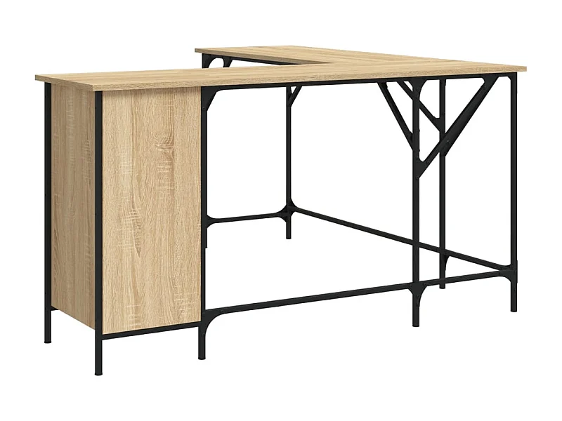 Nicklas  Bureau chêne sonoma 141x141x75 cm bois d'ingénierie