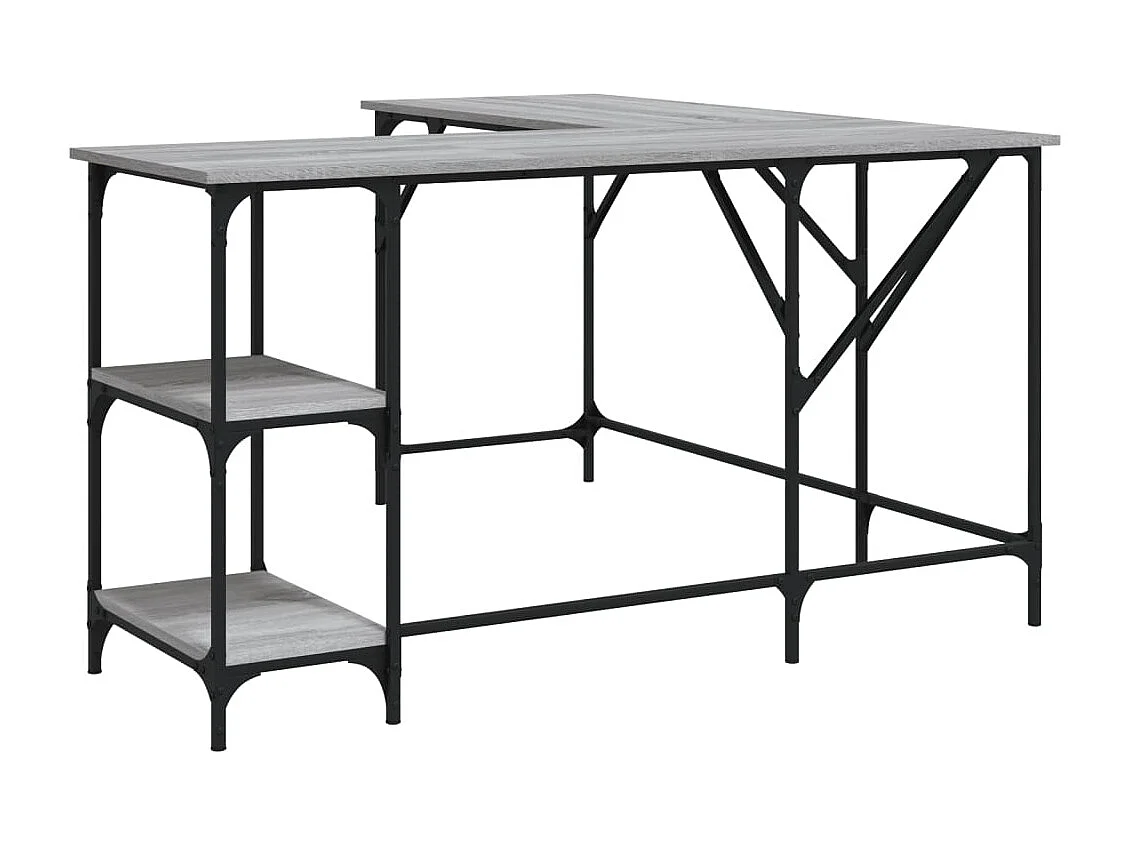 Selma  Bureau sonoma gris 139x139x75 cm bois d'ingénierie