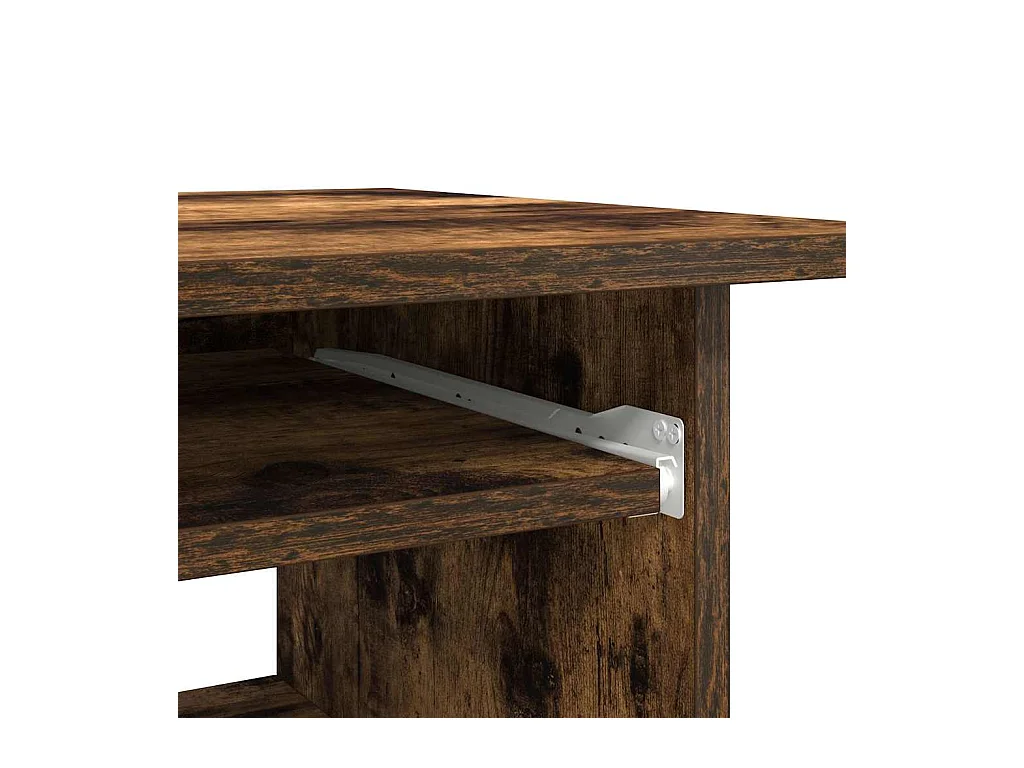 Liza  Bureau Chêne fumé 80x45x74 cm Bois d'ingénierie