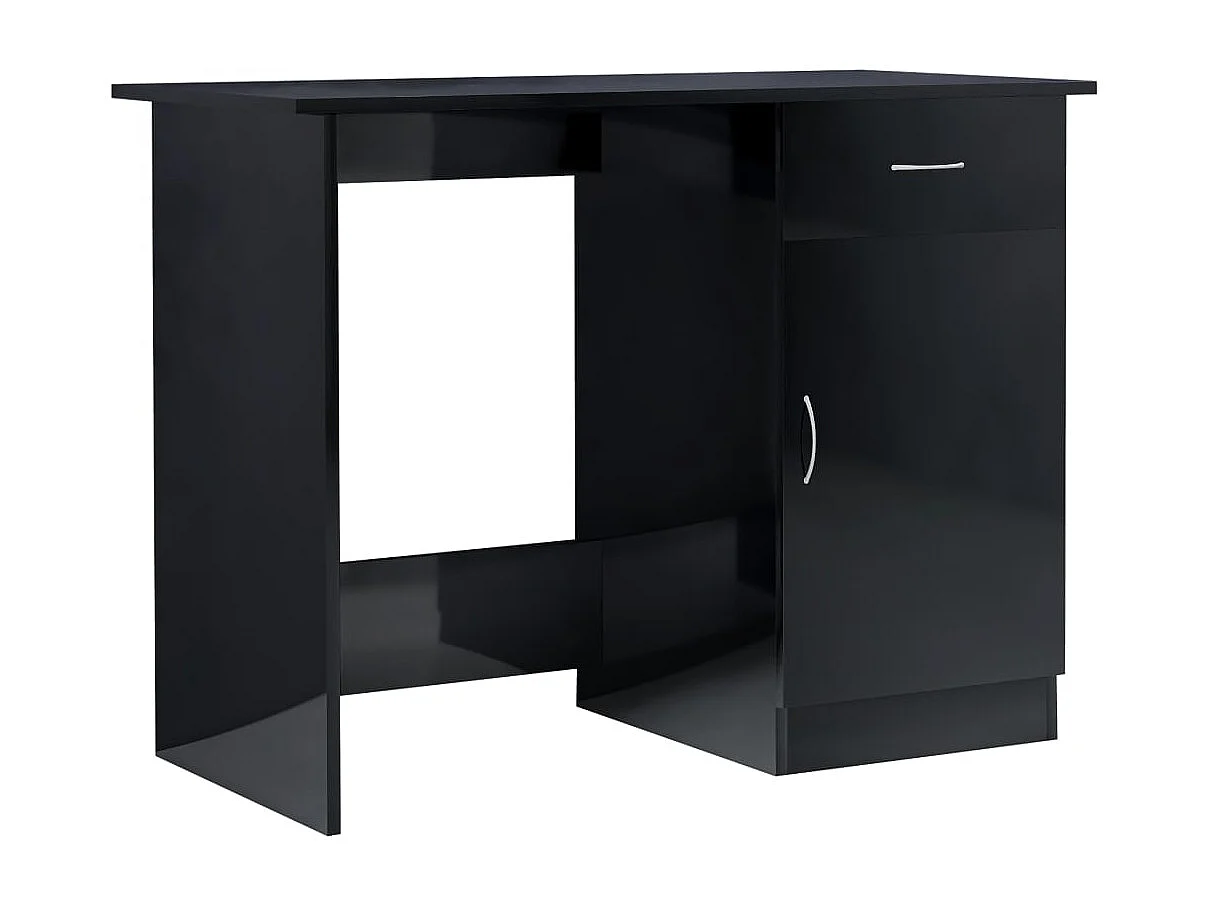 Adriano  Bureau Noir brillant 100 x 50 x 76 cm Aggloméré