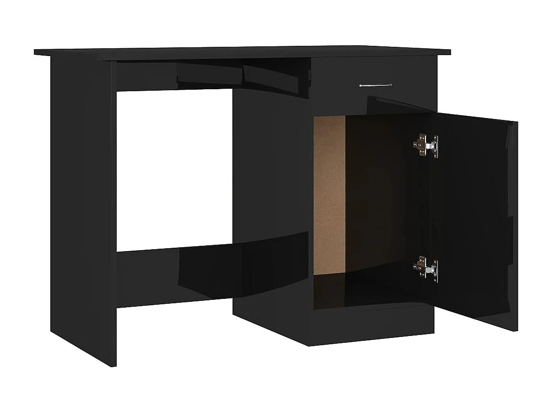 Adriano  Bureau Noir brillant 100 x 50 x 76 cm Aggloméré