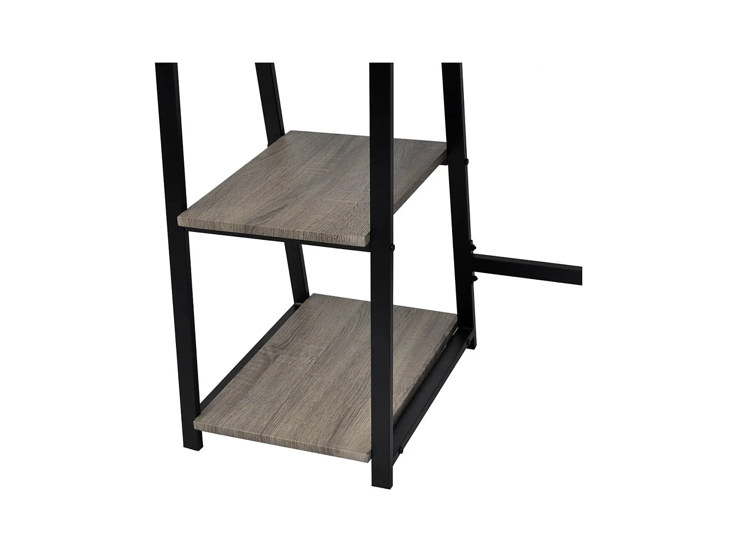 Garden Furniture -  Bureau avec 2 étagères Gris et chêne