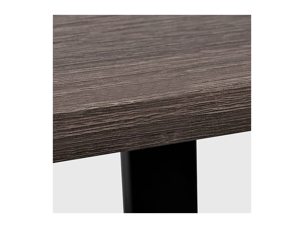 Garden Furniture -  Bureau avec 2 étagères Gris et chêne