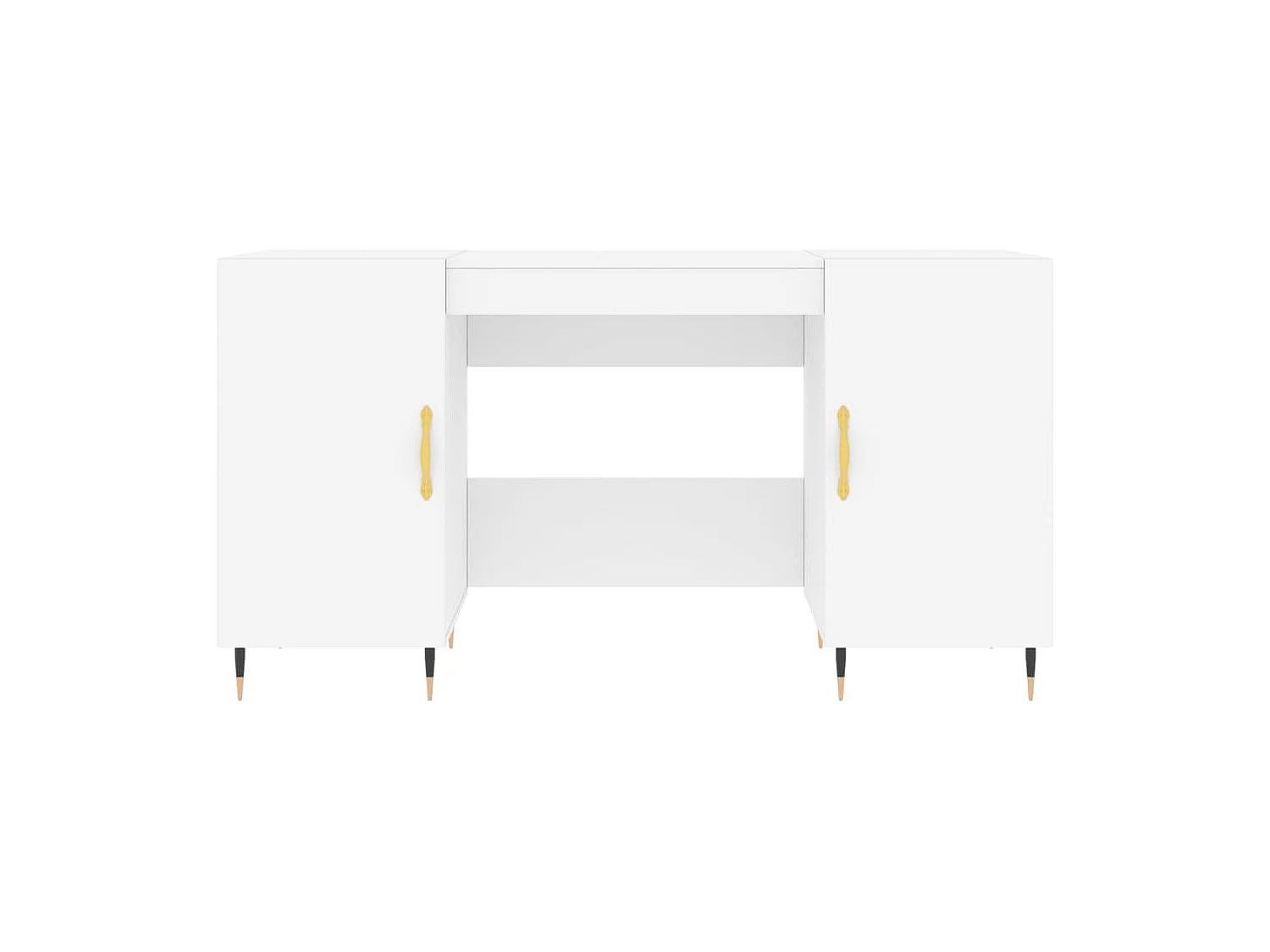 Kahina  Bureau blanc 140x50x75 cm bois d'ingénierie