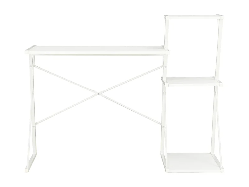 Sovran  Bureau avec étagère Blanc 116x50x93 cm